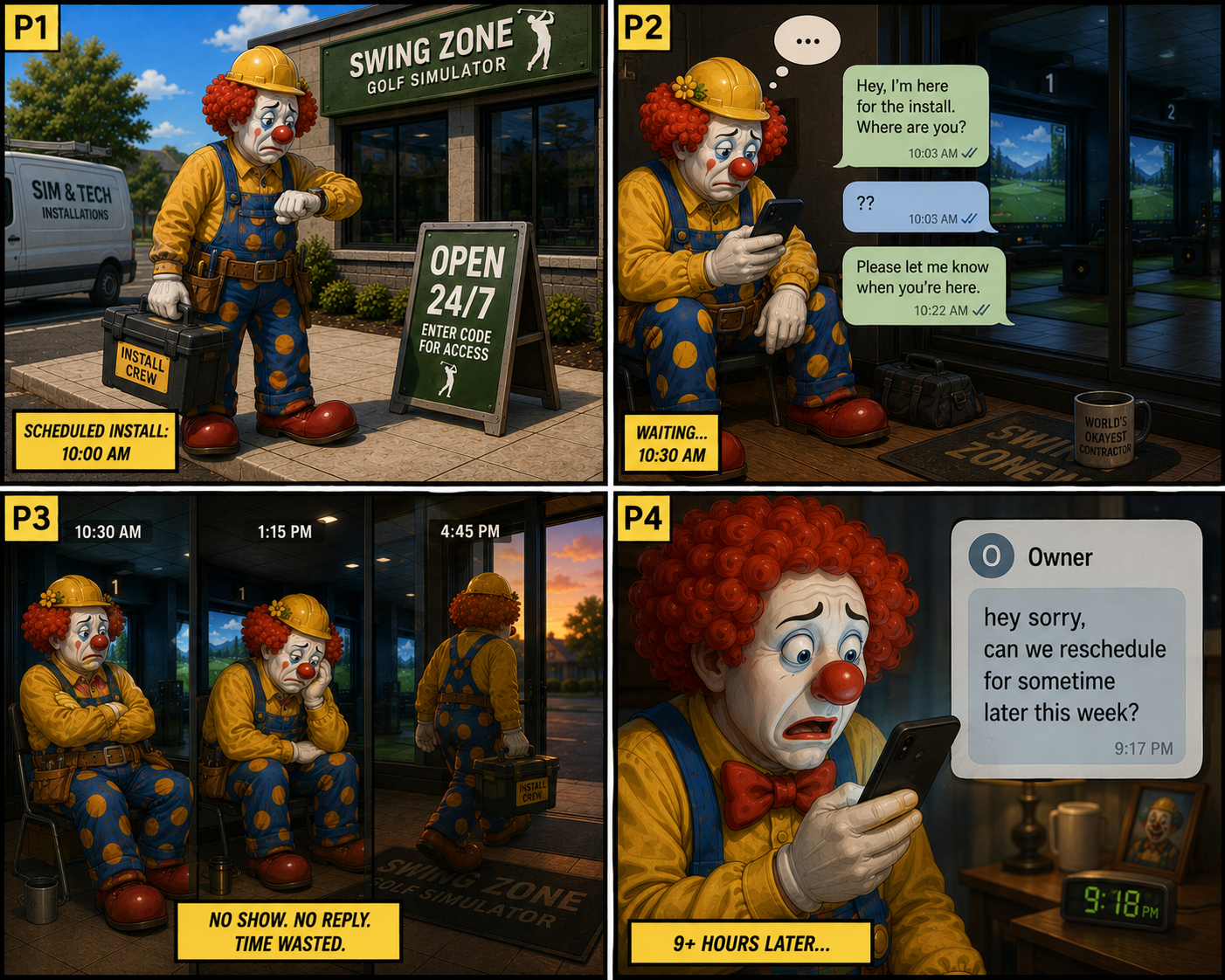 The Install comic strip